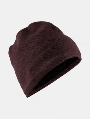 Craft Core Six Dots Knit Women's Caps And Hats Brown | JA906